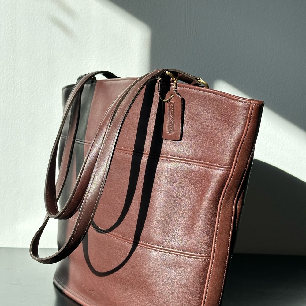 New Coach Brown Leather Tribeca Tote - 9094